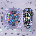 Glitzerflocken Hangzhou Mode-Laser-Nagelstreifen Ultra-dünner Mix Runde Form Glitter-Pailletten für Nagelkunst